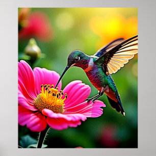 Magical Hummingbird Moments Design Poster