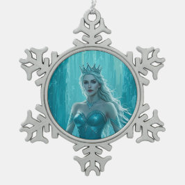 Magical Ice Queen Winter Christmas Tin Sneeuwvlok Ornament