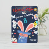 Magical Illusions Verjaardagsfeest Uitnodiging Sho (Staand voorkant)