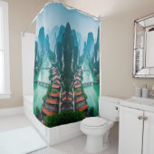 Magical Karst River Serenity Douchegordijn (In situ)