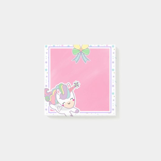 Magical Kawaii Unicorn Pastels Post-it® Notes (Voorkant)