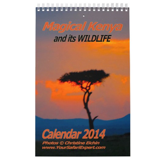 Magical Kenya Calendar 2014 (één pagina) Kalender (Hoes)