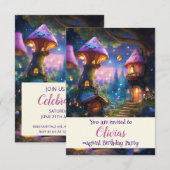 Magical Kids Verjaardag uitnodiging (Voorkant / Achterkant)