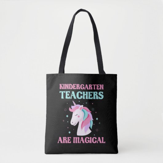 Magical Kindergarten Teacher Unicorn Education Tote Bag (Voorkant)