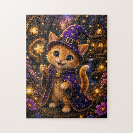 Magical Kitten Wizard Jigsaw Puzzle Legpuzzel (Verticaal)
