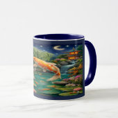 Magical Koi Fish Zen Garden Night Mug Mok (Voorkant rechts)