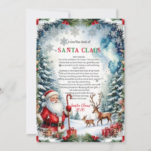 Magical Letter from Santa Card Kaart (Voorkant)