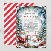 Magical Letter from Santa Card Kaart (Voorkant / Achterkant)