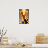Magical Letter Y Wall Art Poster for Kids Room (Keuken)