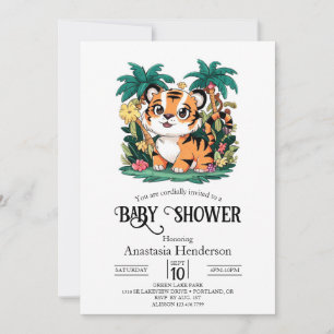 Magical Little Tiger digitaal Baby shower Kaart
