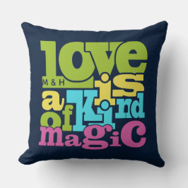 Magical Love custom monogram gooi kussens