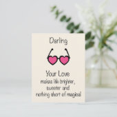 Magical Love Lenses Postcard Feestdagenkaart (Staand voorkant)
