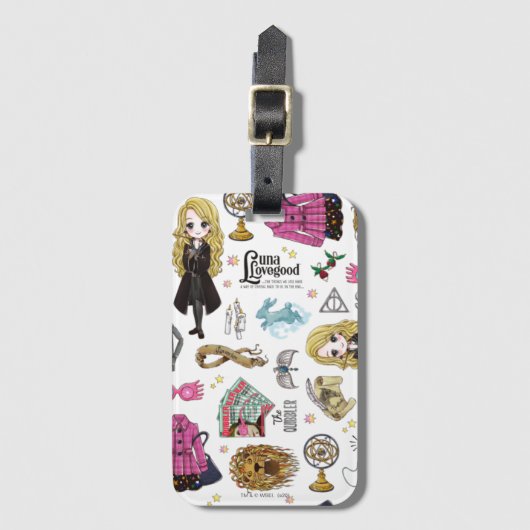 Magical Luna Lovegood Waterverf Bagagelabel (Voorkant (verticaal))