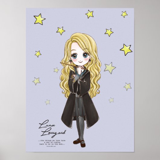 Magical Luna Lovegood Waterverf Poster (Voorkant)