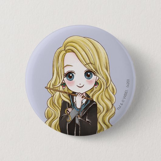 Magical Luna Lovegood Waterverf Ronde Button 5,7 Cm (Voorkant)