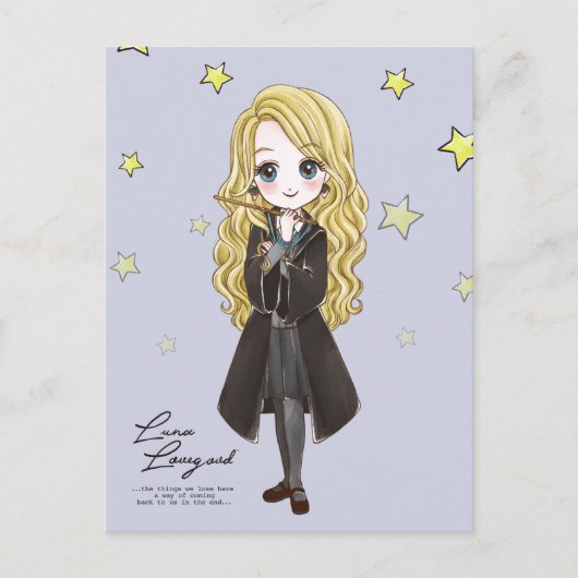 Magical Luna Lovegood Waterverf Uitnodiging Briefkaart (Voorkant)