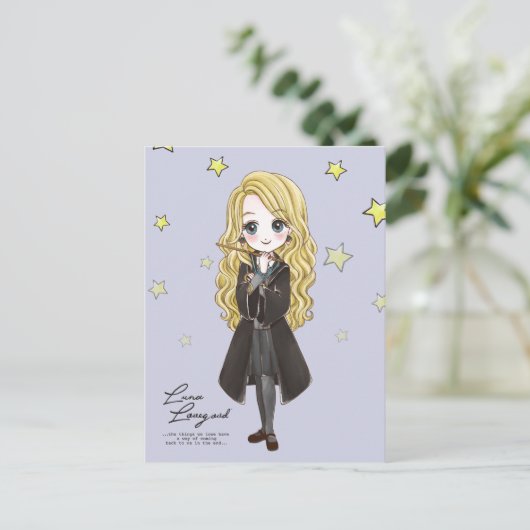 Magical Luna Lovegood Waterverf Uitnodiging Briefkaart (Staand voorkant)