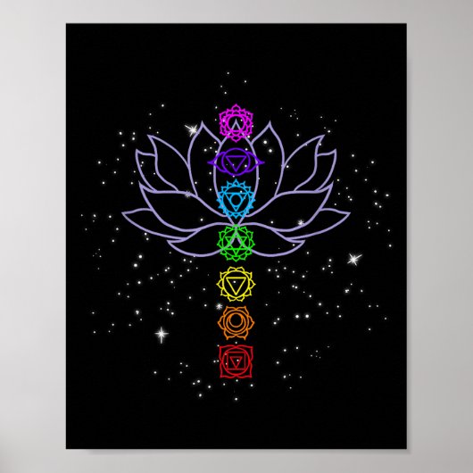Magical Mandala Lotus Lines Cool Mandala Design Lo Poster (Voorkant)