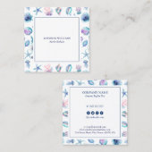 Magical marine creatures pattern marine biologist  vierkante visitekaartje (Voorkant / Achterkant)