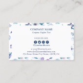 Magical marine creatures pattern marine biologist visitekaartje (Achterkant)