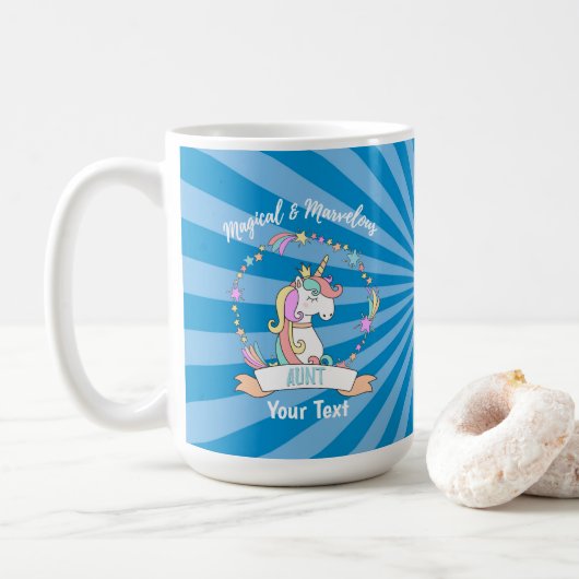 Magical Marvelous tante - Unicorn Princess Koffiemok (Met donut)