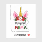 Magical Mema Unicorn Shirt Christmas Pajama Shirt  Sticker (Vel)