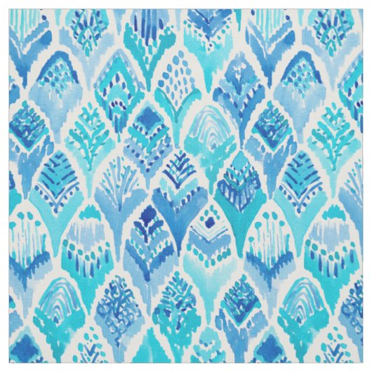 MAGICAL MERBIRD Boho Mermaid Feather Nautical Stof (Swatch)