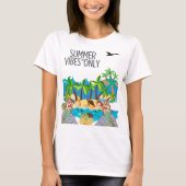 Magical Mermaid Beach Scene with Tropical Vibes T-shirt (Voorkant)