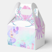 Magical Mermaid Birthday Invitation Card Bedankdoosjes (Achterkant)