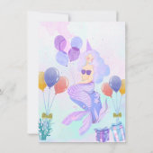 Magical  Mermaid Birthday Invitation Card Kaart (Achterkant)