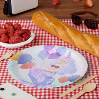 Magical Mermaid Birthday Invitation Card Papieren Bordje