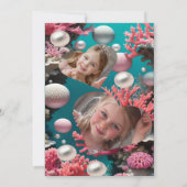 Magical Mermaid Birthday Invitation Kaart (Achterkant)