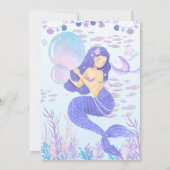 Magical Mermaid Birthday Invitation Kaart (Achterkant)
