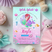 Magical Mermaid Birthday Invitation Kaart
