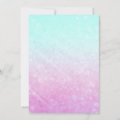 Magical Mermaid Birthday Invitation Kaart (Achterkant)