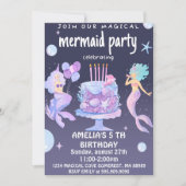 Magical Mermaid Birthday Kaart (Voorkant)
