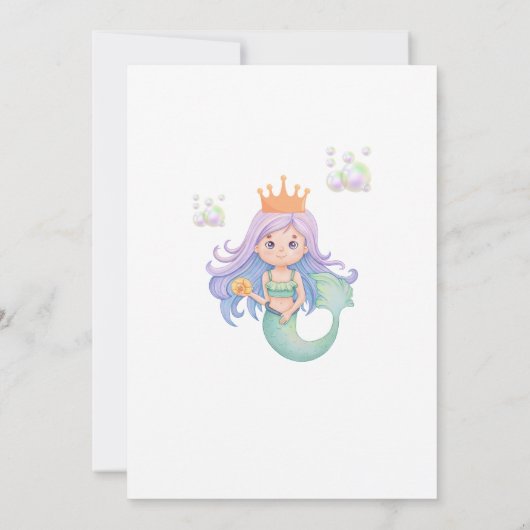 Magical Mermaid Birthday Kaart (Achterkant)