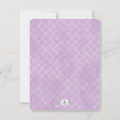 Magical Mermaid Birthday Paars en Turquoise Kaart (Achterkant)