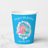 Magical Mermaid Birthday Papieren Bekers (Achterkant)