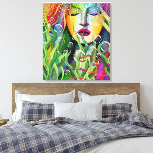 Magical Mermaid Canvas Afdruk (Insitu (Slaapkamer))