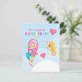 Magical Mermaid Classroom Valentijnsdag Kaart (Staand voorkant)