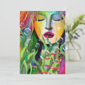 Magical Mermaid Feestdagenkaart (Staand voorkant)