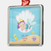Magical Mermaid Little Sister Kerstmis Metalen Ornament (Links)