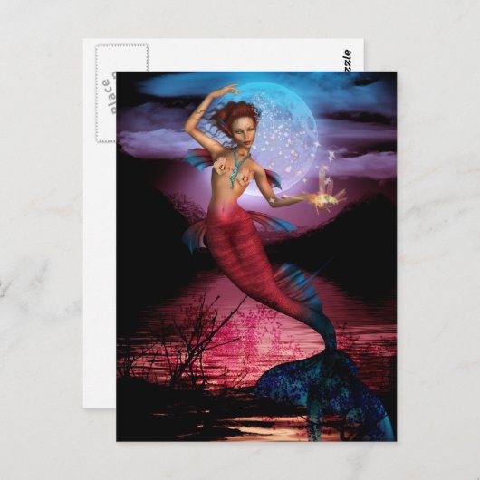 Magical Mermaid Moon Briefkaart (Voorkant / Achterkant)