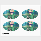 Magical Mermaid Ovale Sticker (Vel)