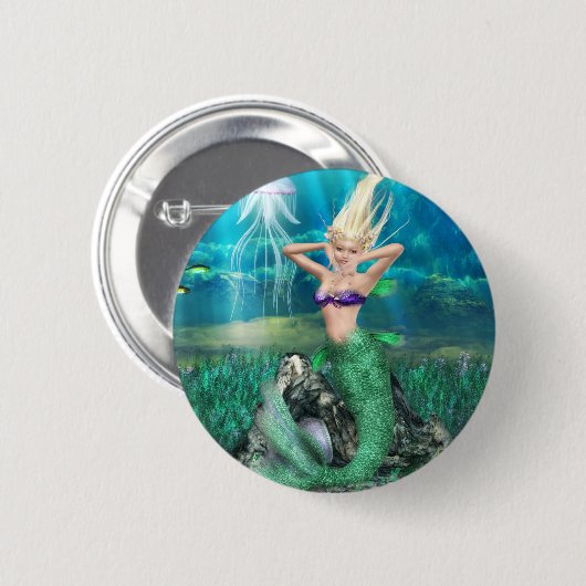 Magical Mermaid Ronde Button 5,7 Cm (Voorkant /achterkant)