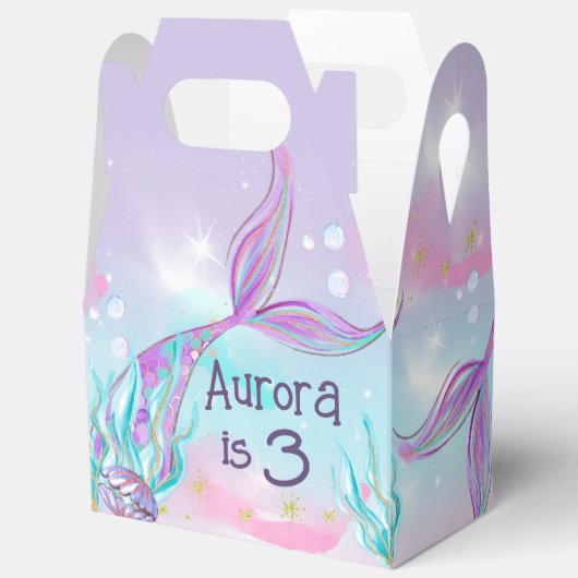 Magical Mermaid Tail Theme Party Boxes Bedankdoosjes (Open)