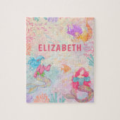 Magical Mermaid Under The Sea Personalized Kids Legpuzzel (Verticaal)