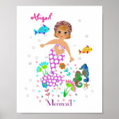 Magical Mermaid Zee creeert Afbeelding op maat Poster (Voorkant)