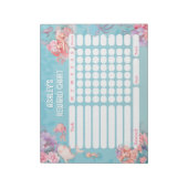 Magical Mermaids Reward Chore Chart for Kids Notitieblok (Linkerzijde)